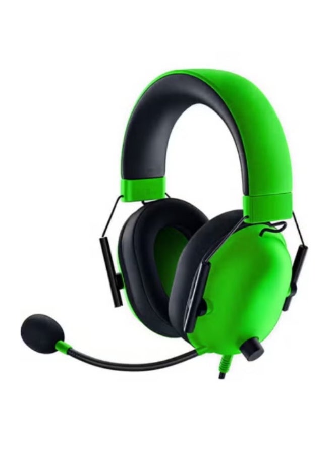 Razer BlackShark V2 X Wired Esports Gaming Headset, 7.1 Surround Sound, 50mm Drivers, 240g Lightweight Build, Noise Cancelling Mic, Hybrid Memory Foam Cushions Comfort, Green | RZ04-03240600-R3M1 - Image 1